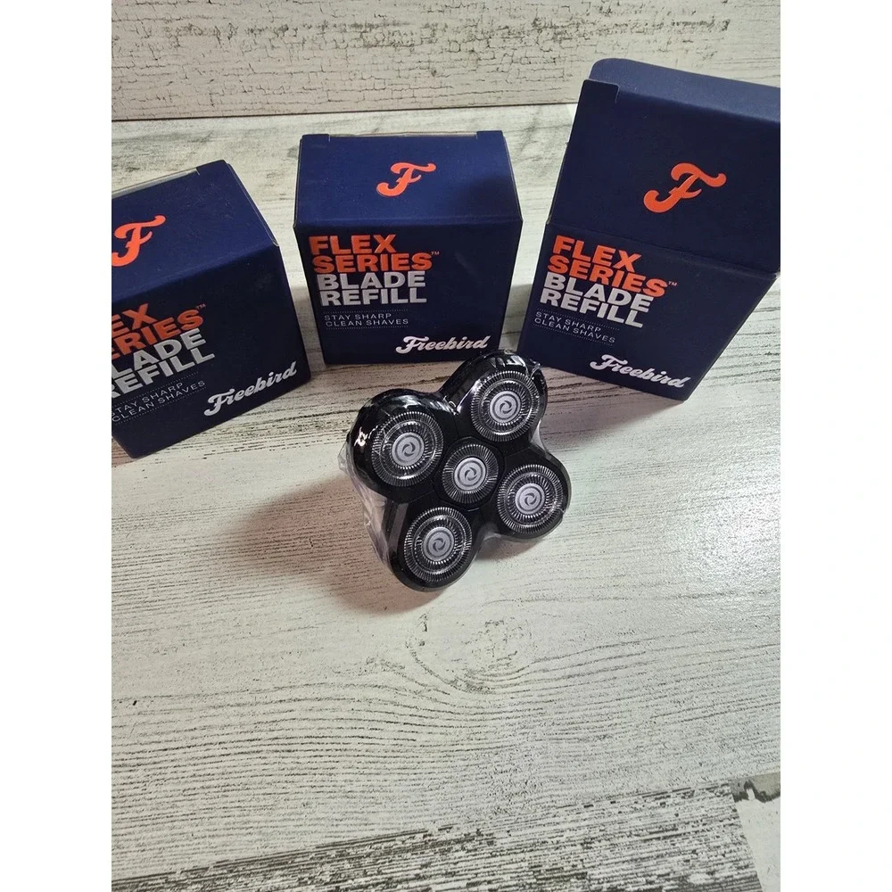 Lot of 3 Freebird Flex Series Blade Refill 5-Head Rotary Shaver Replacement New